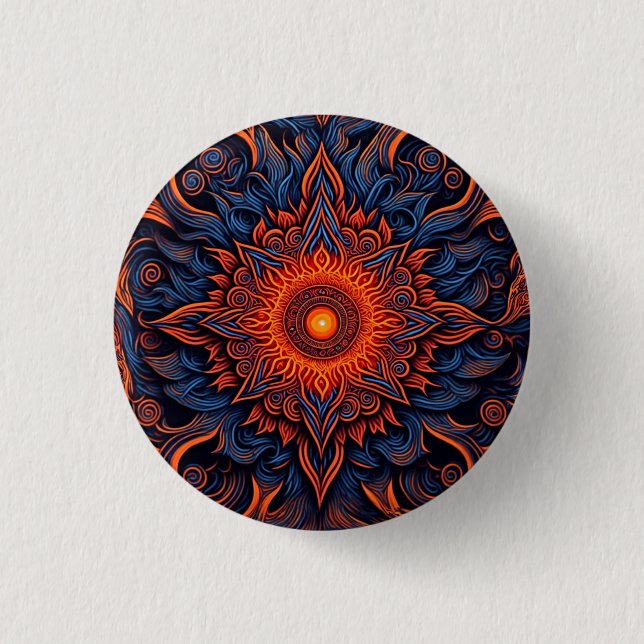 Flaming Eye 3 Cm Round Badge (Front)