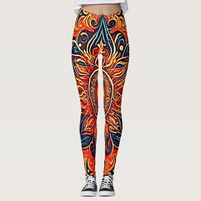 Flaming Eye Leggings (Front)