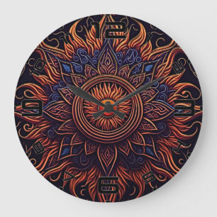 Flaming Eye Visionary Clock - Bold & Dynamic Art