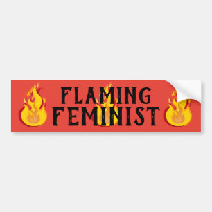 Flaming Feminist RBG Feminism Flames 20 Bumper Sticker