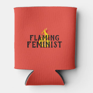 Flaming Feminist RBG Feminism Flames 20 Can Cooler
