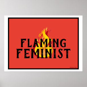 Flaming Feminist RBG Feminism Flames 20 Poster