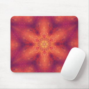 Flaming Fiery Phoenix Burning Snowflake Mouse Mat