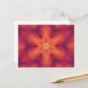 Flaming Fiery Phoenix Burning Snowflake Postcard