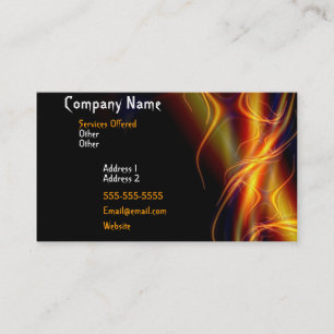 FLAMING FIRE BUSINESS CARD 2
