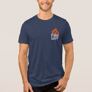 Flaming Fire Dept Halloween Shirt