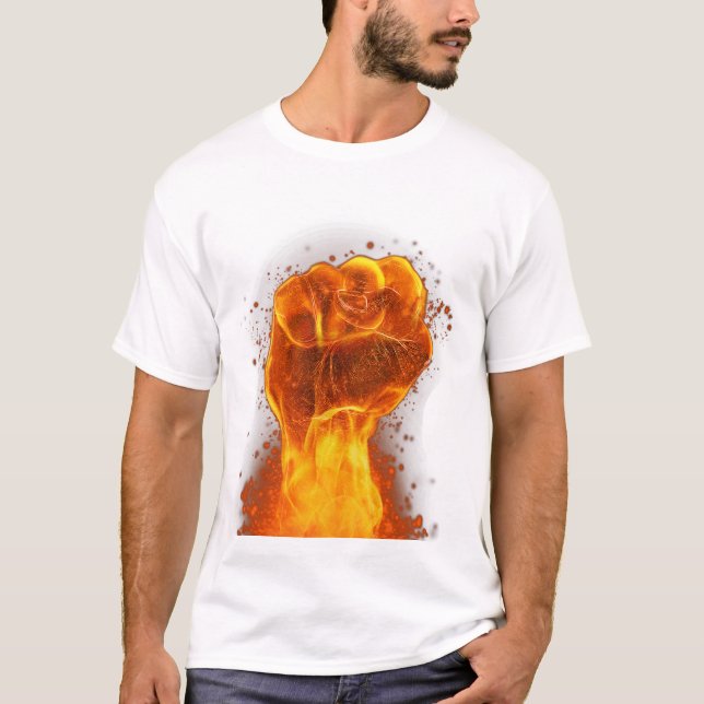 Flaming Fist T-Shirt (Front)