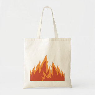 Flaming Flame Design Tote Bag