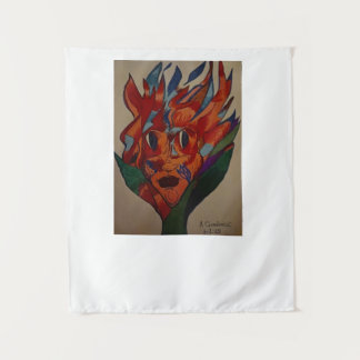 Flaming Flower Animation Small Tapestry