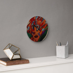 Flaming Flower Animation Wall Clock
