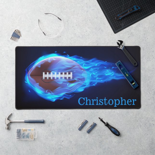 Flaming Football Desk Mat (Workstation)