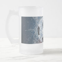 Flaming Football/Soccer Ball Throw Pillow