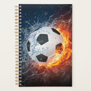 Flaming Football/Soccer Ball Throw Pillow Planner