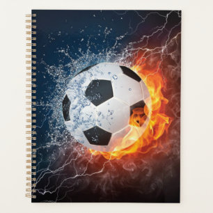 Flaming Football/Soccer Ball Throw Pillow Planner