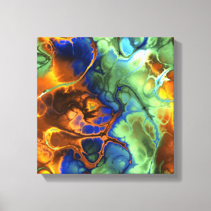 Flaming Fractal Canvas Print
