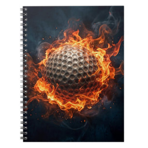Flaming Golf Ball – Burning Ball Sports Theme  Notebook