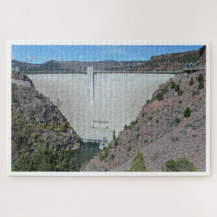 Flaming Gorge Dam Reservoir Utah Photograph USA Jigsaw Puzzle
