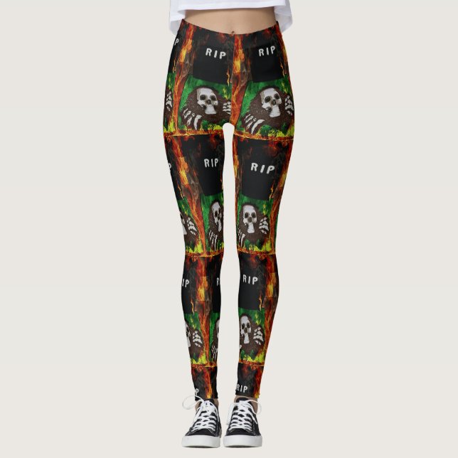 Flaming Grave Leggings (Front)