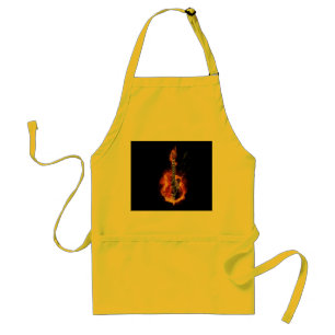 Flaming Guitar Apron