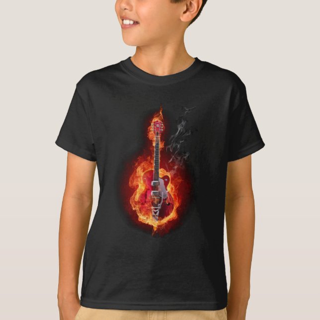 Flaming Guitar T-Shirt (Front)