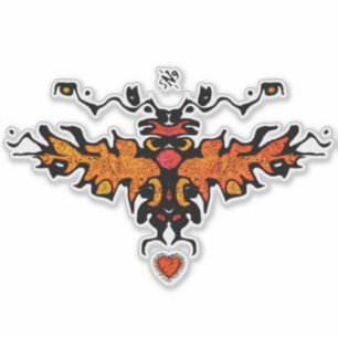 Flaming harpy colourful cool sketch v3