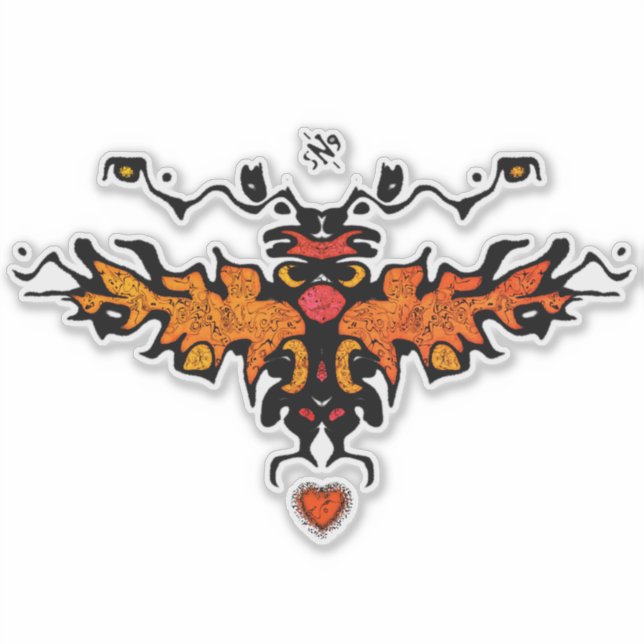 Flaming harpy colourful cool sketch v3 (Front)