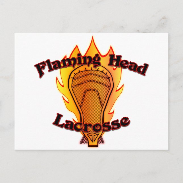 Flaming Head Lacrosse Postcard (Front)