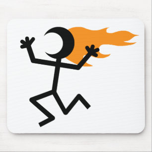 Flaming Head Mouse Mat