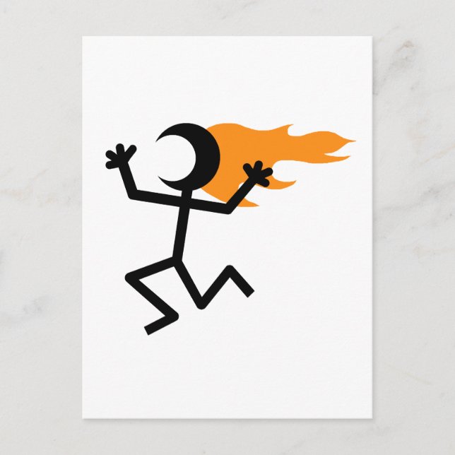 Flaming Head Postcard (Front)