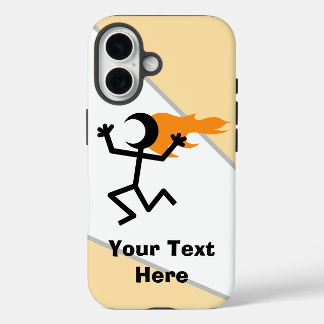 Flaming Head Stickman Case-Mate iPhone Case (Back)