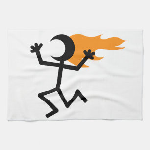 Flaming Head Tea Towel