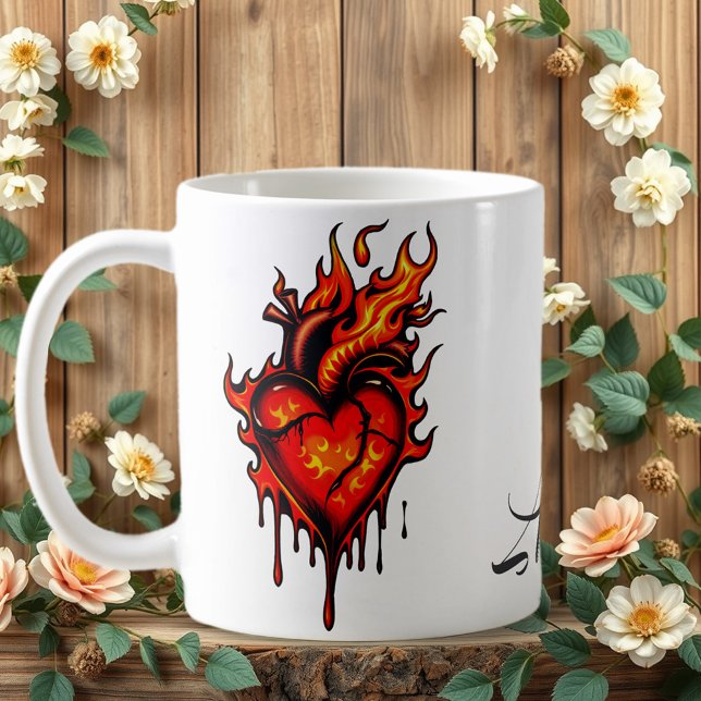 Flaming heart. coffee mug (Creator Uploaded)