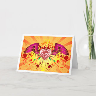 Flaming Heart Greeting Card