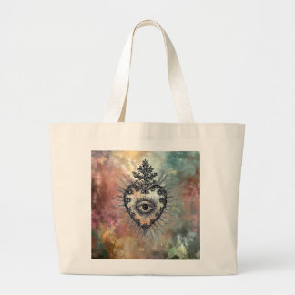 Flaming Heart Jumbo Tote Bag