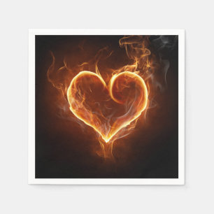 Flaming Heart Napkin