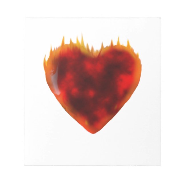 Flaming Heart Notepad (Front)