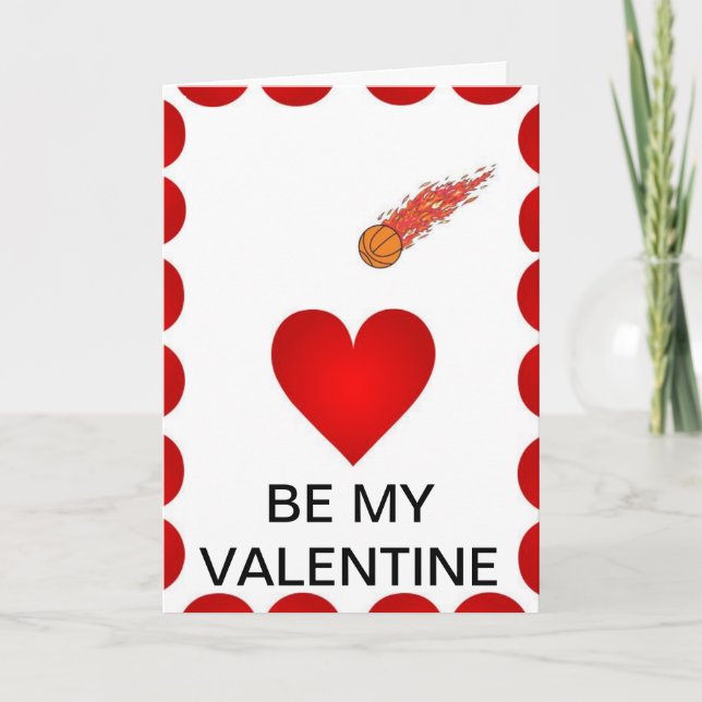flaming heart valentine card (Front)