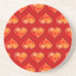 Flaming Hearts Coaster