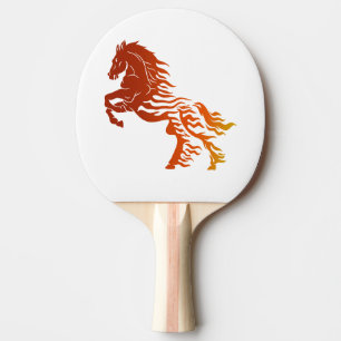Flaming horse - Choose background color Ping Pong Paddle