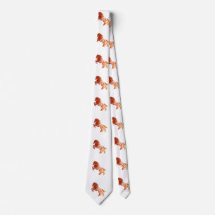 Flaming horse - Choose background colour Tie
