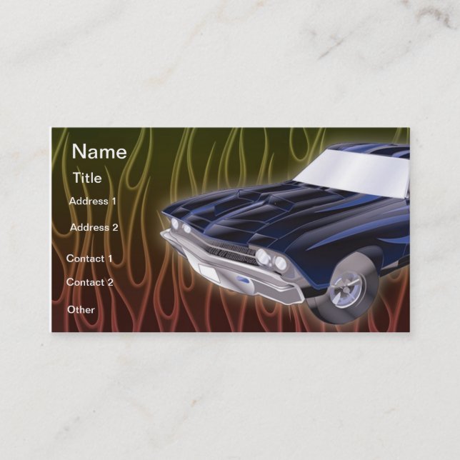 Flaming Hot Autobody Business Card Template (Front)