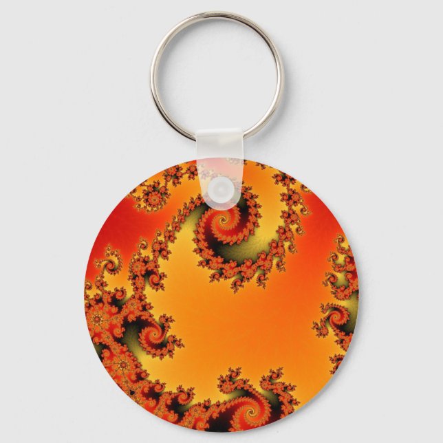 Flaming Hot Double Spiral Keychain (Front)