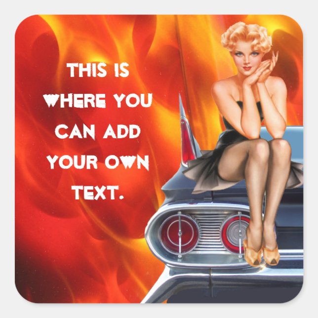 Flaming Hot Square Sticker (Front)