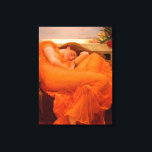 Flaming June, 1895 by Lord Frederic Leighton Canvas Print<br><div class="desc">Lord Frederic Leighton - Flaming June,  1895. Frederic Leighton,  1st Baron Leighton,  known as Sir Frederic Leighton between 1878 and 1896,  was a British painter,  draughtsman,  and sculptor. His works depicted historical,  biblical,  and classical subject matter in an academic style</div>