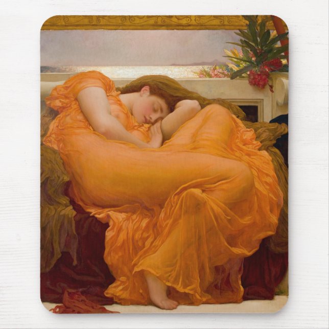 Flaming June (by Frederic Leighton) Mouse Mat (Front)