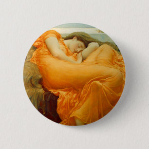 Flaming June by Frederick Leighton 6 Cm Round Badge