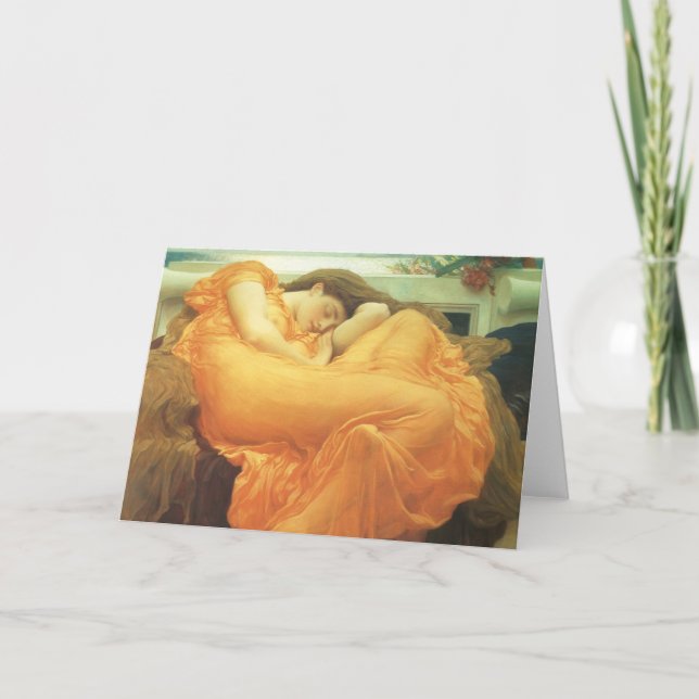 Flaming June by Lord Frederic Leighton Card (Front)