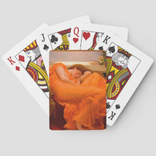 Flaming June by Lord Frederic Leighton Playing Cards