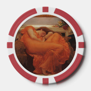 Flaming June by Lord Frederic Leighton Poker Chips