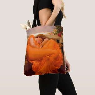 Flaming June by Lord Frederic Leighton Tote Bag